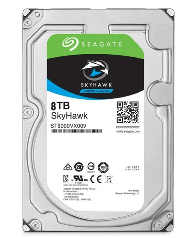 Жесткий диск Seagate ST8000VX009 Skyhawk 8 ТБ — внутренний 3,5 дюйма — SATA (SATA/600) — система видеонаблюдения