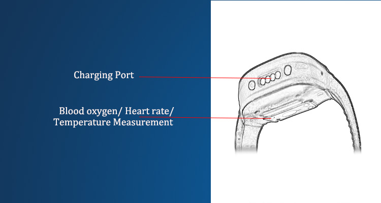 Трекер мониторинга кислорода в крови поддерживает температуру и частоту сердечных сокращений