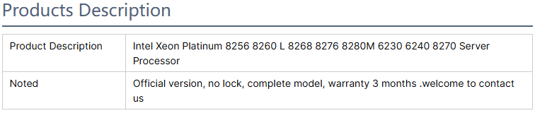Серверный процессор Intel 8256 8253 8260 L 8268 8276 8280M 6230 6240 8270